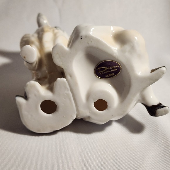 Vtg girl and collie dog Porcelain Figurine Decor Japan 5 Inch Blue - Picture 5 of 5